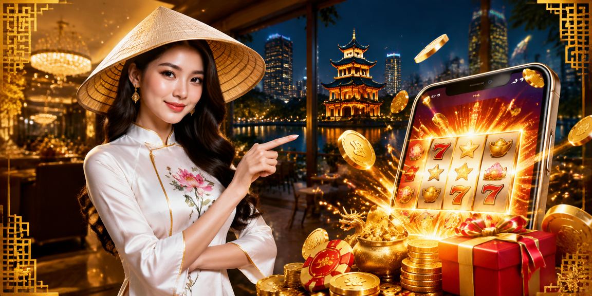 Trò chơi slot tại Hà Nội với hình ảnh nón lá truyền thống